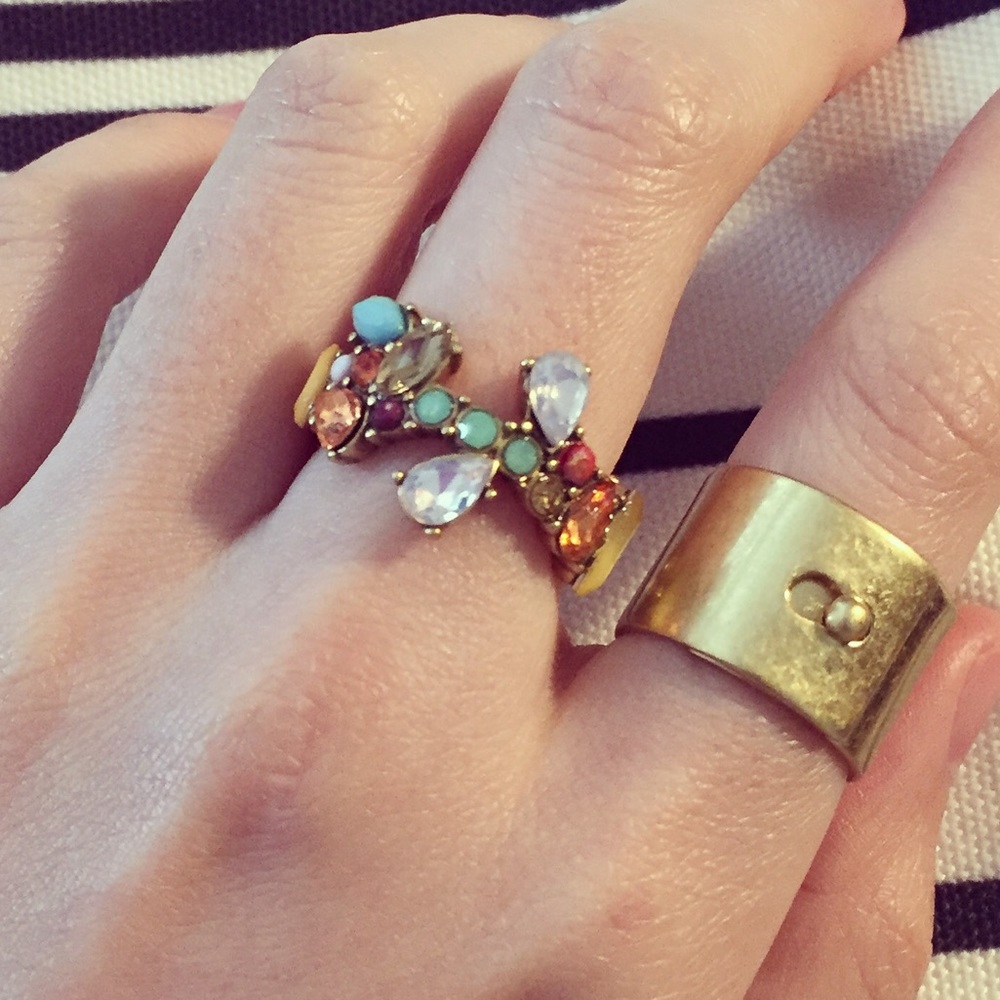 J. Crew Crystal foliage ring - Picture 5 of 6